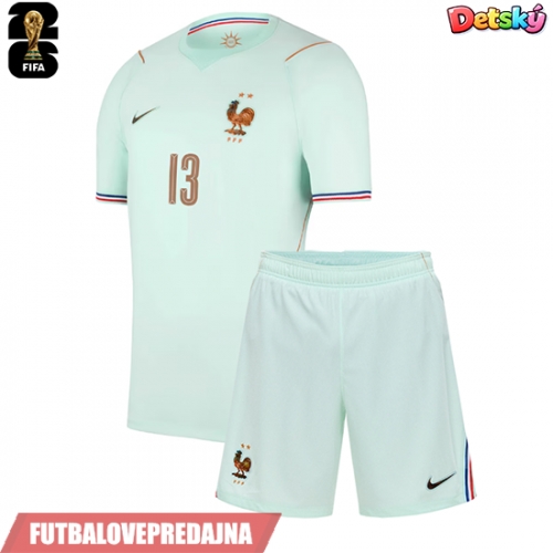 Lacne Dětský Futbalové dres Francúzsko Kante #13 MS 2026 Krátky Rukáv - Preč (+ trenírky)